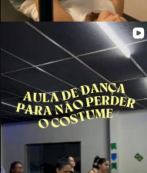 Aula de dança em grupo na Guicco